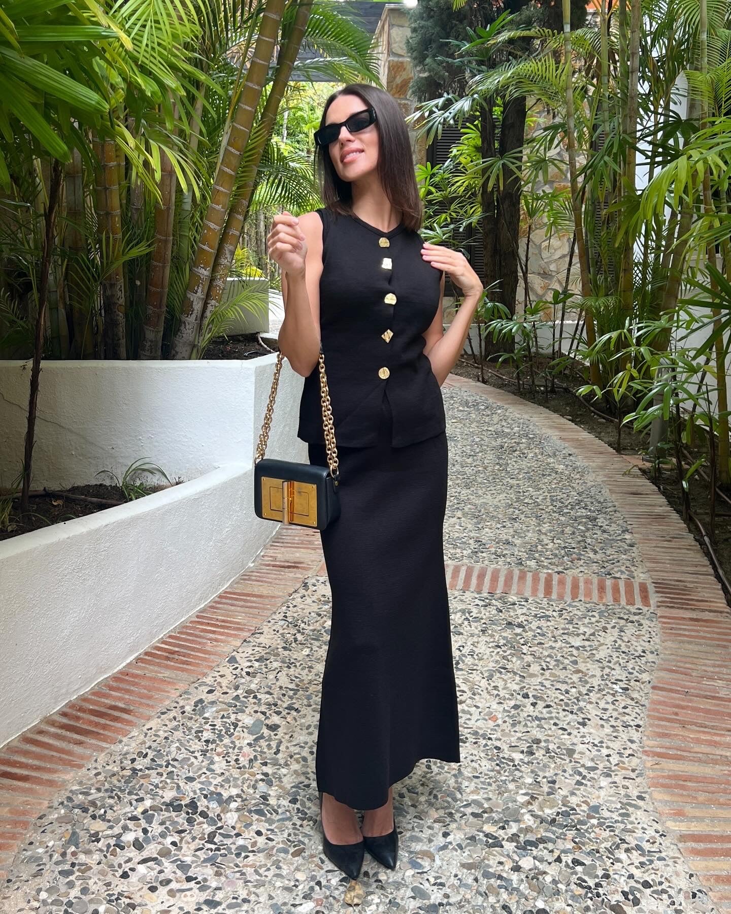 Conjunto Sin Mangas Negro